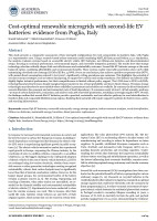 Cost-optimal renewable microgrids with second-life EV batteries: evidence from Puglia, Italy